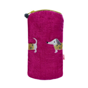 Sausage Dog Glasses Case/ Pink