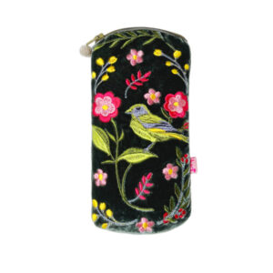 Greenfinch & Flower Glasses Pouch