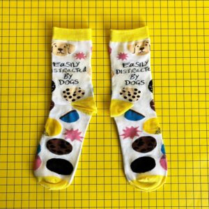 Small Talk " distracted By Dogs " Socks