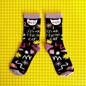 Small Talk"I Speak Fluent Cat"Socks