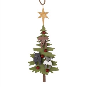 Dogs on a Tree Decoration