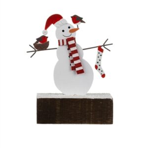 Red Scarf Snowman Tree Decoration