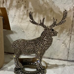 Jewel Encrusted Stag Christmas Decoration