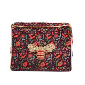 My Doris Autumn Bee Velvet Washbag /Large