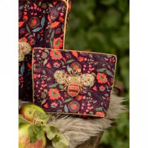 My Doris Autumn Bee Velvet Pouch / Small