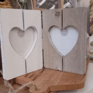 Small Folding Wooden Double Heart Frame