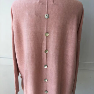 Button Back Jumper/ Antique Rose