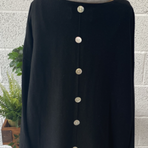 Button Back Jumper/Black