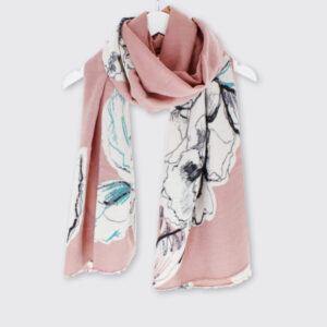 Rosie Floral Scarf/ Pink