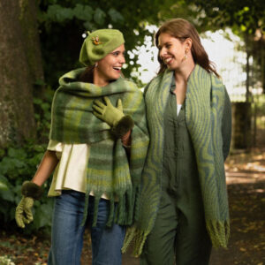 Saskia Blanket Scarf/ Blue/ Green