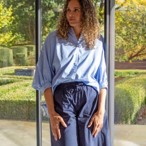 Chalk Poppy Shirt /Blue