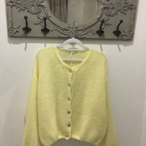 Mohair cardigan- lemon