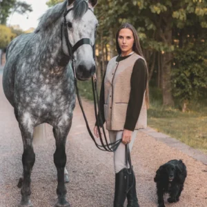 Chalk Abby Gilet in oat