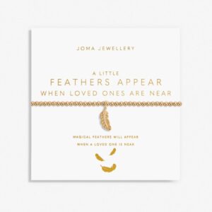 Joma Gold A Little 'Feathers Appear When Loved Ones Are Near' Bracelet