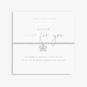 Joma A Little 'Just For You' Flower Bracelet in Silver Plating