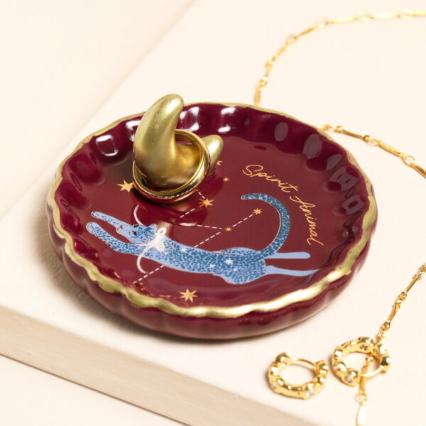 Spirit animal leopard trinket dish