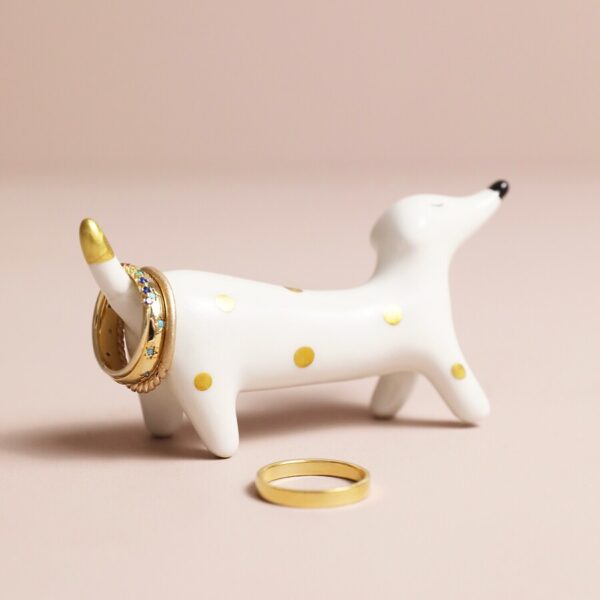 Ceramic sausage dog ring holder - Image 2