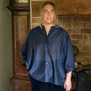 Chalk Poppy Shirt /Navy