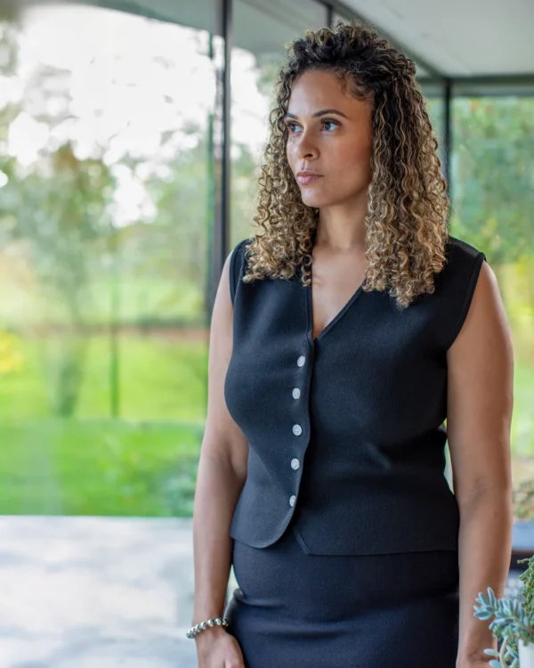 Chalk peta waistcoat in black M/L - Image 2